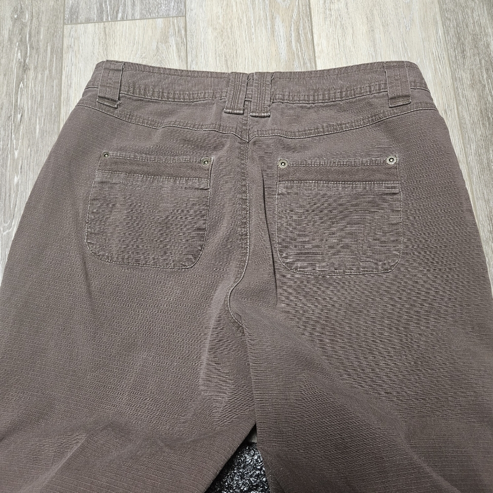 Christopher & Banks Brown Relaxed Fit Capri Pants Cropped Straight Women's 8 - Picture 5 of 8